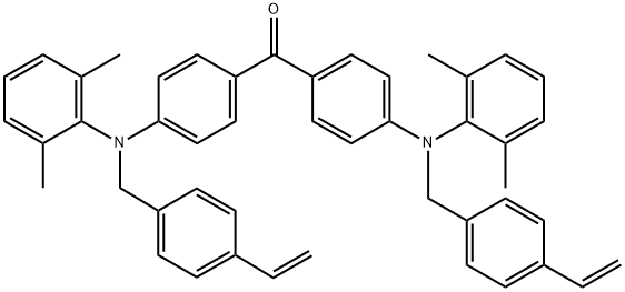 双[4-[(2,6-二甲基苯基)[(4-乙烯基苯基)甲基]氨基]苯基]甲酮 结构式