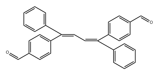 4,4'-((1Z,3Z)-1,4-二苯基丁-1,3-二烯-1,4-二基)二苯甲醛 结构式
