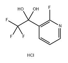 2,2,2-三氟-1-(2-氟吡啶-3-基)乙烷-1,1-二醇盐酸 结构式