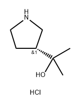(R)-2-(吡咯烷-3-基)丙-2-醇盐酸盐 结构式