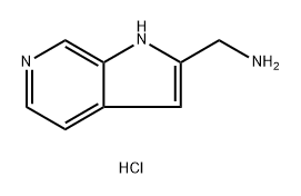 (1H-吡咯并[2,3-C]吡啶-2-基)甲胺盐酸盐 结构式