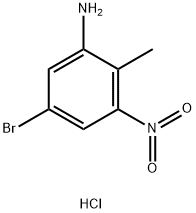5-溴-2-甲基-3-硝基苯胺盐酸 结构式