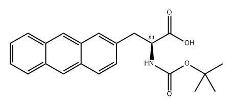 2-Anthracenepropanoic acid, α-[[(1,1-dimethylethoxy)carbonyl]amino]-, (αS)- 结构式