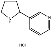 3-(吡咯烷-2-基)吡啶盐酸盐 结构式