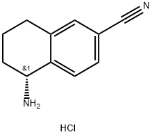 (R)-5-氨基-5,6,7,8-四氢萘-2-甲腈盐酸盐 结构式
