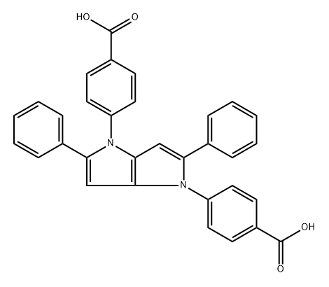 2,5-苯基-N,N-二(4-羧基苯基)-[3,2-B]吡咯并吡咯 结构式