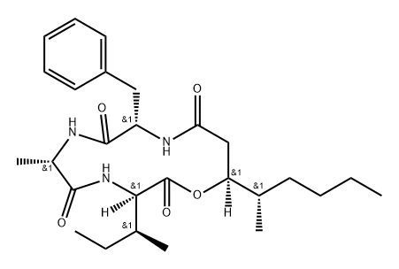 白僵内酯 III 结构式