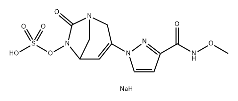 3-(3-(methoxycarbamoyl)-1H-pyrazol-1-yl)-7-oxo-1,6-diazabicyclo[3.2.1]oct-3-en-6-yl hydrogen sulfate 结构式