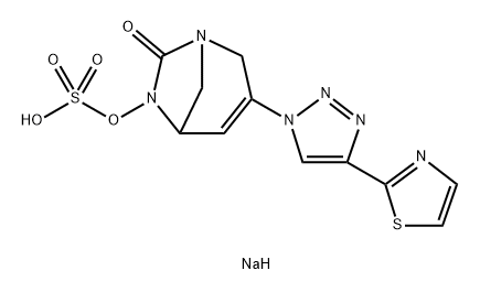 SULFURIC ACID, MONO[7-OXO-3-[4-(2-THIAZOLYL)- 1H-1,2,3-TRIAZOL-1-YL]-1,6-DIAZABICYCLO[3.2.1] OCT-3-E 结构式