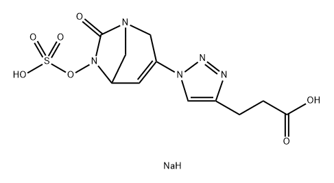 1H-1,2,3-TRIAZOLE-4-PROPANOIC ACID, 1-[7-OXO6-(SULFOOXY)-1,6-DIAZABICYCLO[3.2.1]OCT-3-EN-3- YL]-, SO 结构式