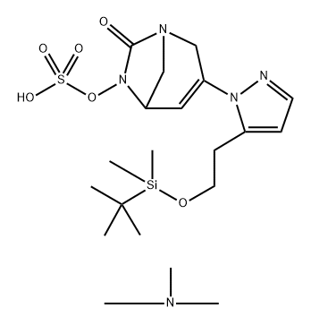 TRIMETHYLAMMONIUM [3-[5-[2-[TERT-BUTYL(DIMETHYL)SILYL]OXYETHYL]PYRAZOL-1-YL]-7-OXO-1,6-DIAZABICYCLO[ 结构式