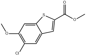 Methyl 5-chloro-6-methoxybenzo[b]thiophene-2-carboxylate 结构式