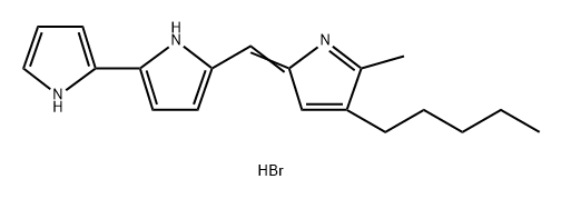 2,2'-Bi-1H-pyrrole, 5-[(5-methyl-4-pentyl-2H-pyrrol-2-ylidene)methyl]-, hydrobromide (1:1) 结构式