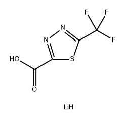 5-(三氟甲基)-1,3,4-噻二唑-2-羧酸锂 结构式