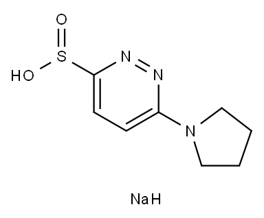 sodium 6-(pyrrolidin-1-yl)pyridazine-3-sulfinate 结构式