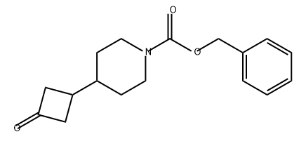 benzyl 4-(3-oxocyclobutyl)piperidine-1-carboxylate 结构式