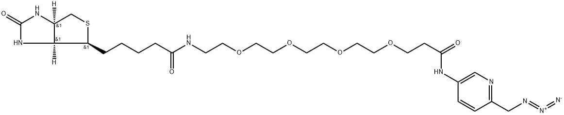 生物素-PEG4-甲基吡啶叠氮 结构式