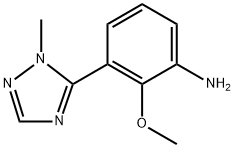 2-甲氧基-3-(1-甲基-1H-1,2,4-三唑-5-基)苯胺 结构式