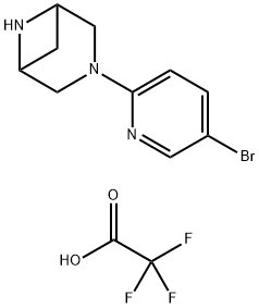 3,6-二氮杂双环[3.1.1]庚烷,3-(5-溴-2-吡啶基)-,2,2,2-三氟乙酸盐(1:2) 结构式