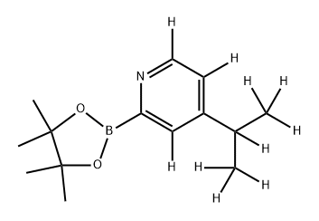 4-[(iso-Propyl)pyridine-d10]-2-boronic acid pinacol ester 结构式