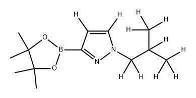 1-[(iso-Butyl)pyrazole-d11]-3-boronic acid pinacol ester 结构式