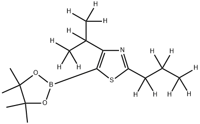 [2-(n-Propyl)-4-(iso-propyl)-d14]-thiazole-5-boronic acid pinacol ester 结构式