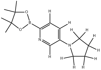 5-(Pyrrolidinopyridine-d11)-2-boronic acid pinacol ester 结构式
