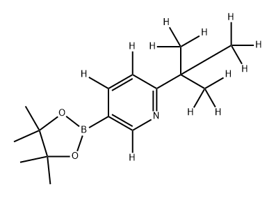 2-[(tert-Butyl)pyridine-d12]-5-boronic acid pinacol ester 结构式