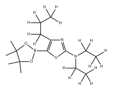 [2-Diethylamino-4-(n-propyl)-d17]-thiazole-5-boronic acid pinacol ester 结构式
