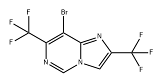 8-bromo-2,7-bis(trifluoromethyl)imidazo[1,2-c]pyrimidine 结构式