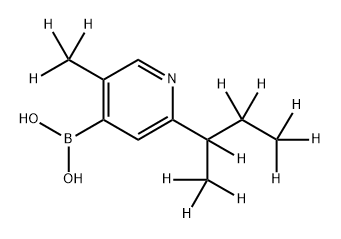 [3-Methyl-6-(sec-butyl)-d12]-pyridine-4-boronic acid 结构式