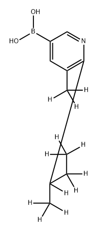 [5-Methyl-6-(sec-butyl)-d12]-pyridine-3-boronic acid 结构式