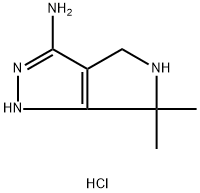 6,6-二甲基-1,4,5,6-四氢吡咯并[3,4-C]吡唑-3-胺盐酸盐 结构式