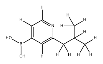 2-[(iso-Butyl)pyridine-d12]-4-boronic acid 结构式