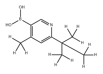 [4-Methyl-6-(tert-butyl)-d12]-pyridine-3-boronic acid 结构式