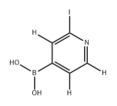 2-(Iodopyridine-d3)-4-boronic acid 结构式