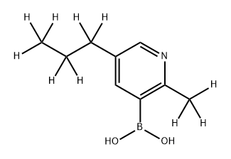 [2-Methyl-5-(n-propyl)-d10]-pyridine-3-boronic acid 结构式
