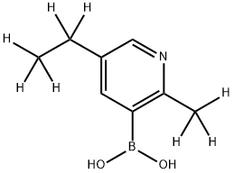 (2-Methyl-5-ethyl-d8)-pyridine-3-boronic acid 结构式