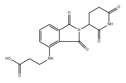 β-Alanine, N-[2-(2,6-dioxo-3-piperidinyl)-2,3-dihydro-1,3-dioxo-1H-isoindol-4-yl]- 结构式