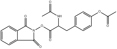 Tyrosine, N,O-diacetyl-, 1,3-dihydro-1,3-dioxo-2H-isoindol-2-yl ester, (-)- 结构式