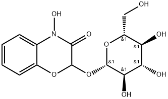 2-Β-D-吡喃葡萄糖酰氧基-4-羟基-1,4-苯并恶嗪-3-酮 结构式