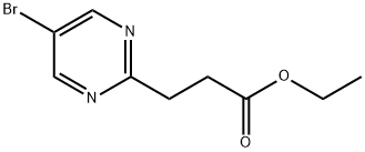 3-(5-溴嘧啶-2-基)丙酸乙酯 结构式