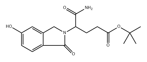 5-氨基-4-(5-羟基-1-氧代异吲哚啉-2-基)-5-氧代戊酸叔丁酯 结构式