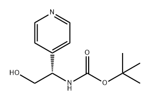 (S)-tert-butyl (2-hydroxy-1-(pyridin-4-yl)ethyl)carbamate 结构式