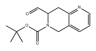 7-甲酰基-7,8-二氢-1,6-萘啶-6(5H)-羧酸叔丁酯 结构式
