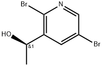 (R)-1-(2,5-二溴吡啶-3-基)乙-1-醇 结构式