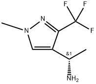 (S)-1-(1-甲基-3-(三氟甲基)-1H-吡唑-4-基)乙胺 结构式