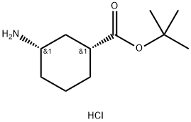 (1R,3S)-3-氨基环己烷-1-甲酸叔丁酯盐酸盐 结构式