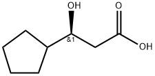 (S)-3-环戊基-3-羟基丙酸 结构式