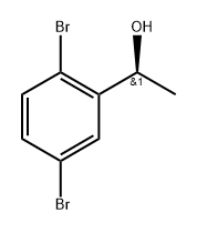 (S)-1-(2,5-二溴苯基)乙-1-醇 结构式